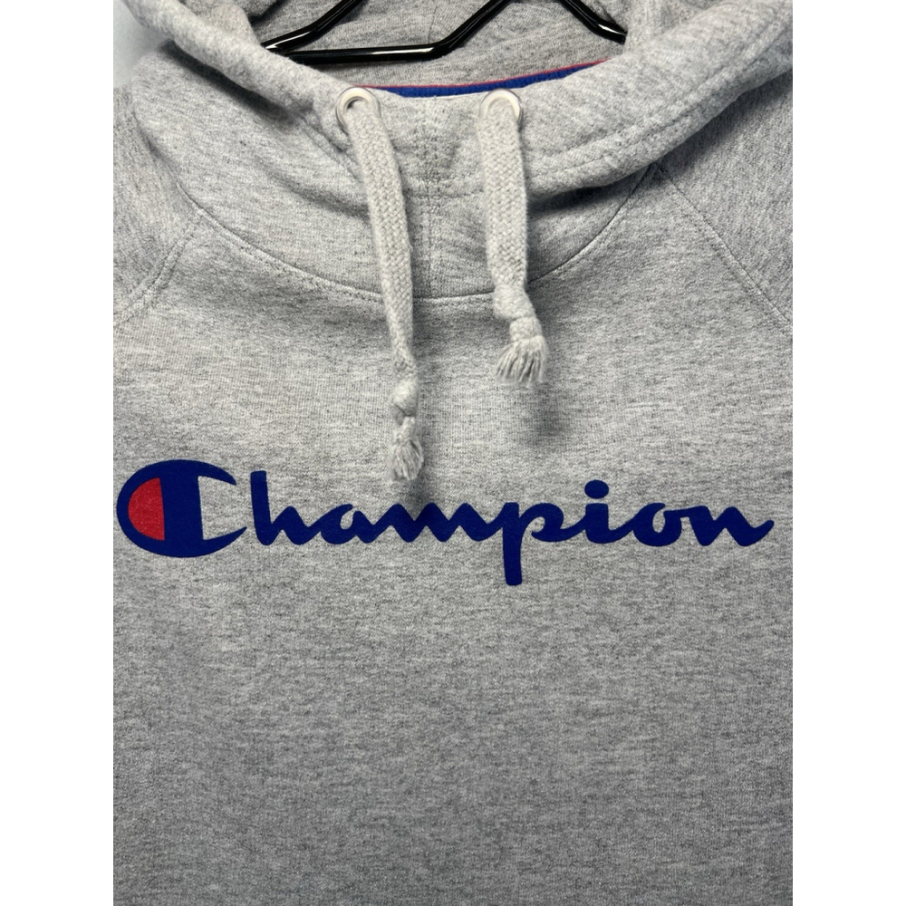 Champion Women's PowerBlend Grey Fleece Hoodie with Logo in Script Size XS - Picture 6 of 13